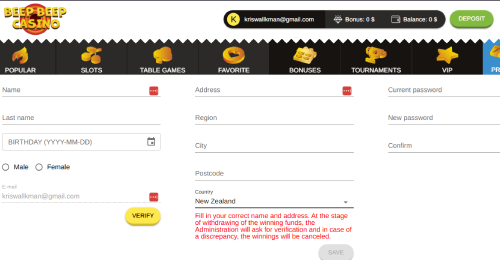 Register a new account