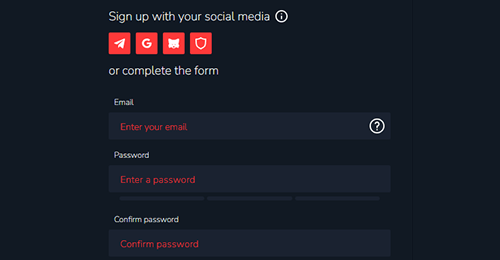 Create a casino account Create a casino account