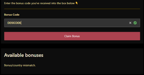 Claim the no deposit bonus
