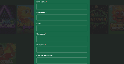 Complete the sign-up form