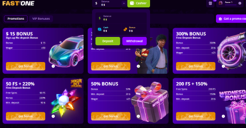 Check your bonus balance and start playing