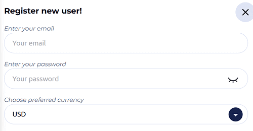 Create a gambling account