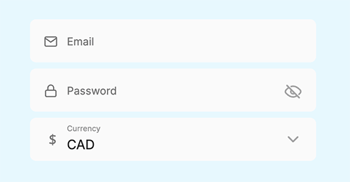 Complete the sign-up form Complete the sign-up form
