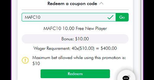 Claim the bonus