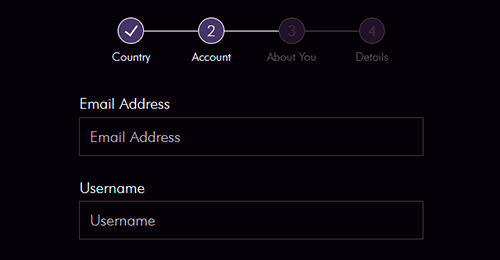 Sign up for an account