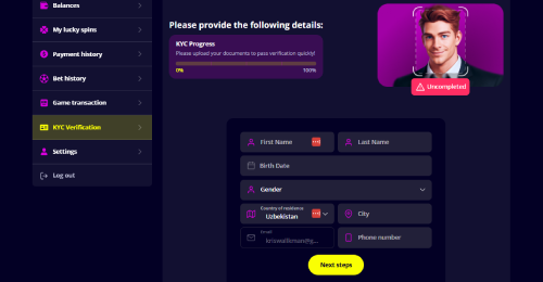 Confirm your profile