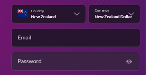 Register with the casino