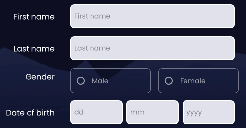 Complete your account profile