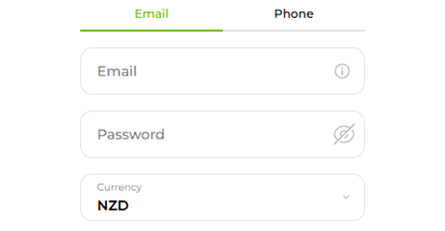 Fill out the sign-up form Fill out the sign-up form