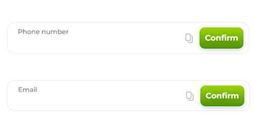 Verify your phone number and email Verify your phone number and email